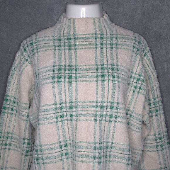 Tahari Womens Plaid High-Neck Sweater XL Long Sleeve Soft Pullover - Picture 1 of 5